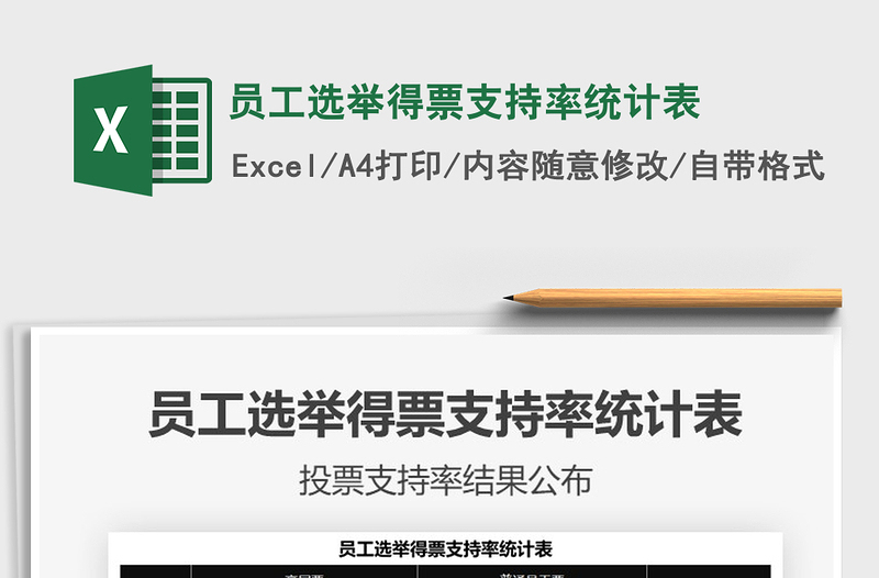 2021年員工選舉得票支持率統(tǒng)計(jì)表