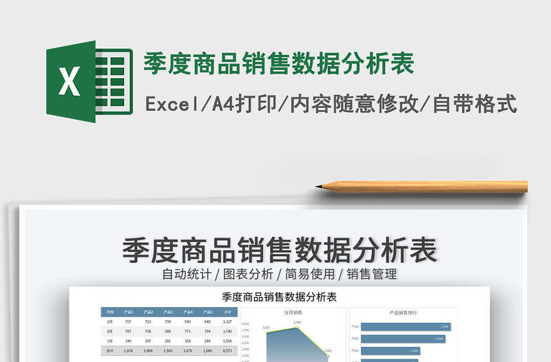 2023季度商品銷售數據分析表免費下載