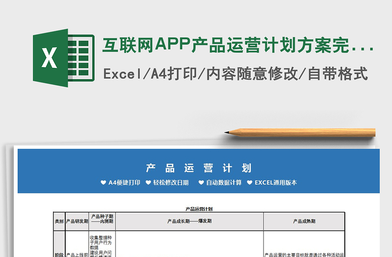 2021互联网APP产品运营计划方案完整版免费下载