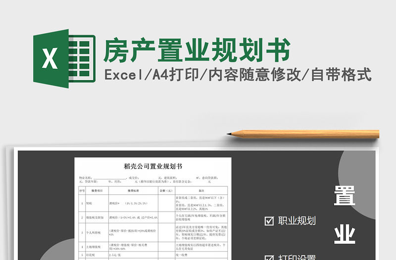 2021年房產置業規劃書