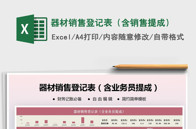 2021年器材銷售登記表（含銷售提成）