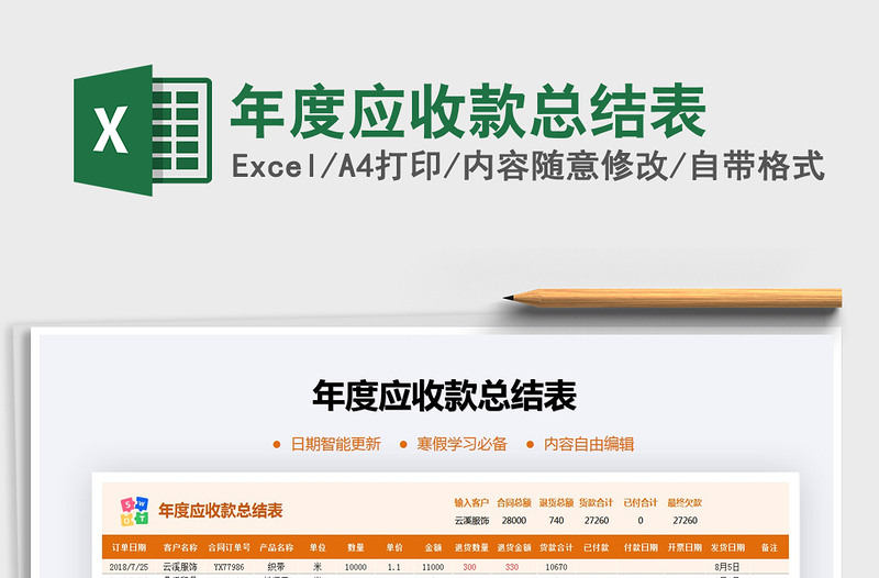 2021年年度應收款總結表