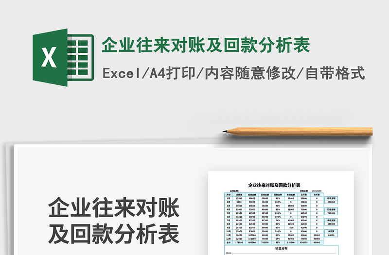 2021年企业往来对账及回款分析表