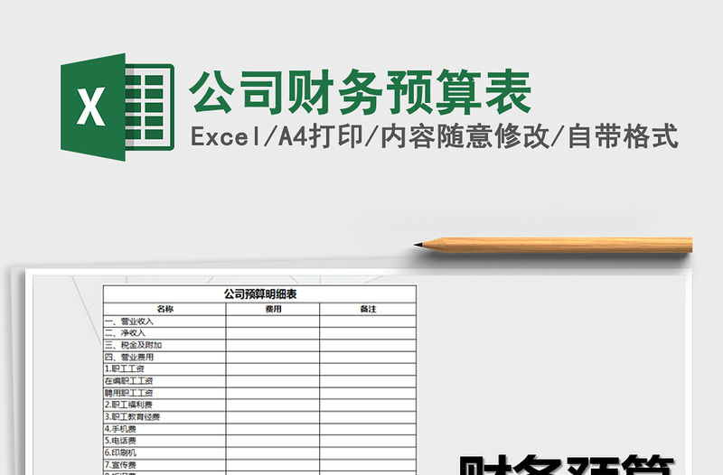 2021年公司財務預算表