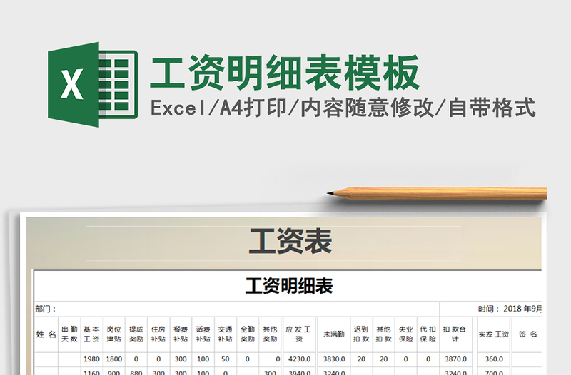2021年工資明細(xì)表模板