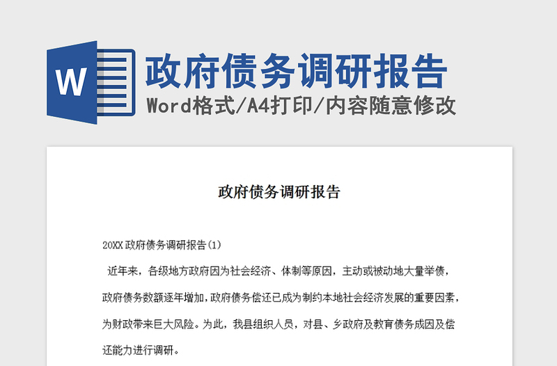 2021年政府債務(wù)調(diào)研報(bào)告