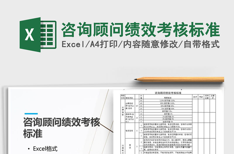 2022年咨詢顧問績效考核標準