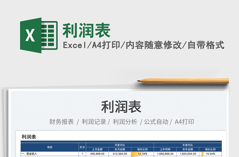 2023利潤表免費(fèi)下載