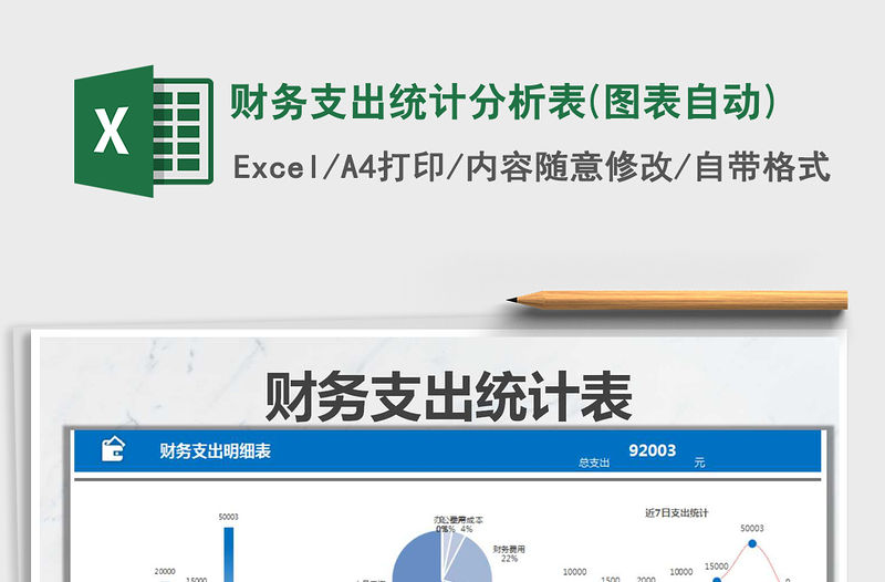 2021年財務支出統計分析表(圖表自動)