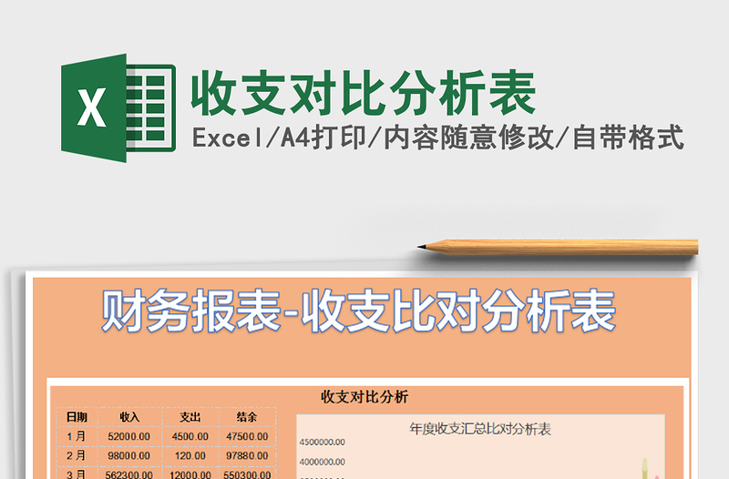2022收支對比分析表免費(fèi)下載