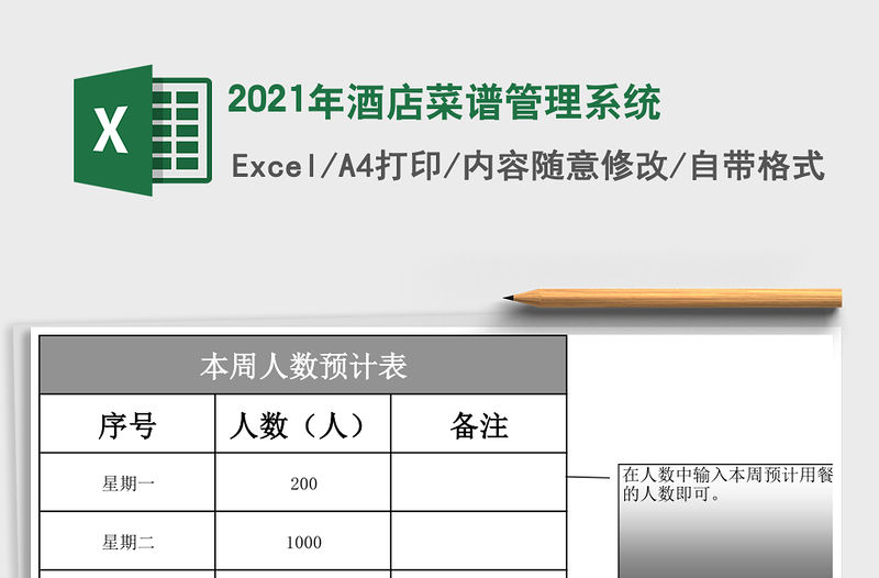 2021年酒店菜譜管理系統