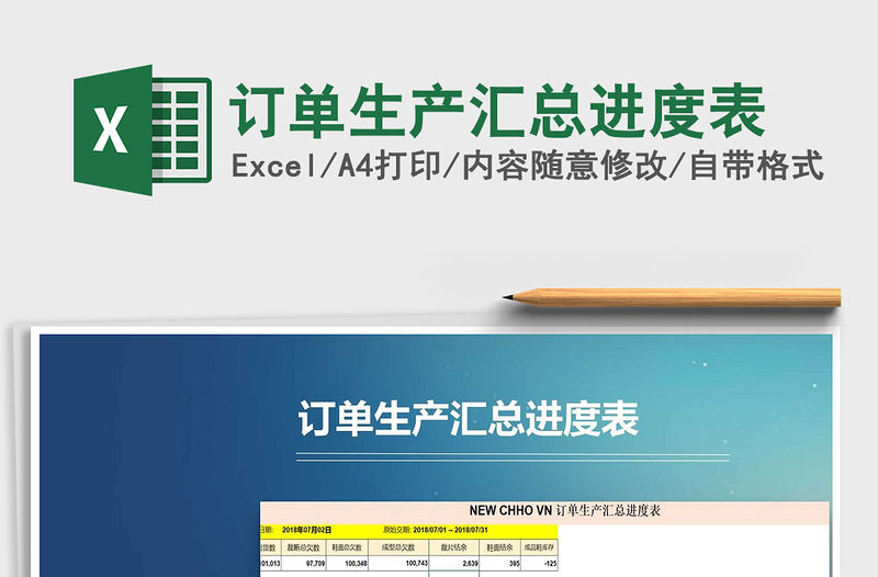 2021年訂單生產匯總進度表