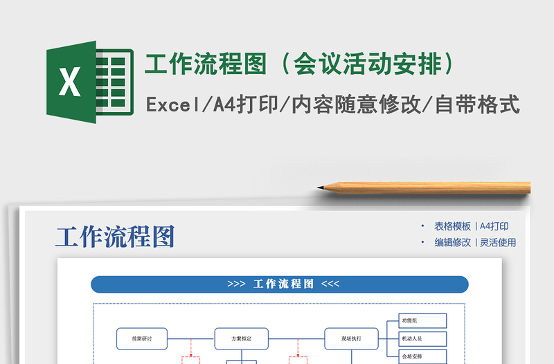 2022工作流程图（会议活动安排）免费下载