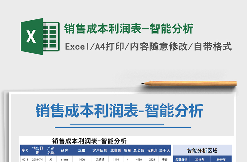 2021年銷售成本利潤表-智能分析