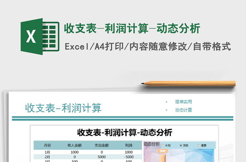 2021年收支表-利潤(rùn)計(jì)算-動(dòng)態(tài)分析