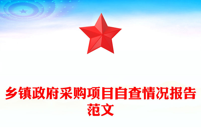 鄉(xiāng)鎮(zhèn)政府采購項目自查情況報告范文