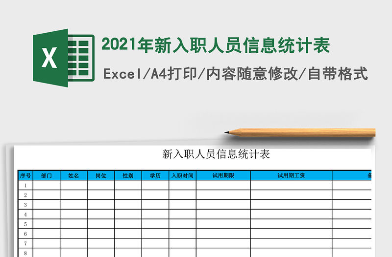 2021年新入職人員信息統計表