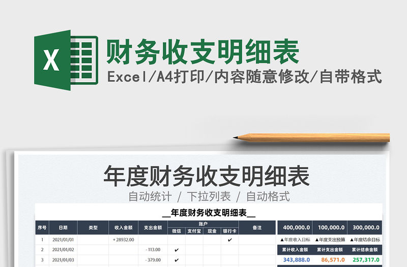 2022財務收支明細表免費下載