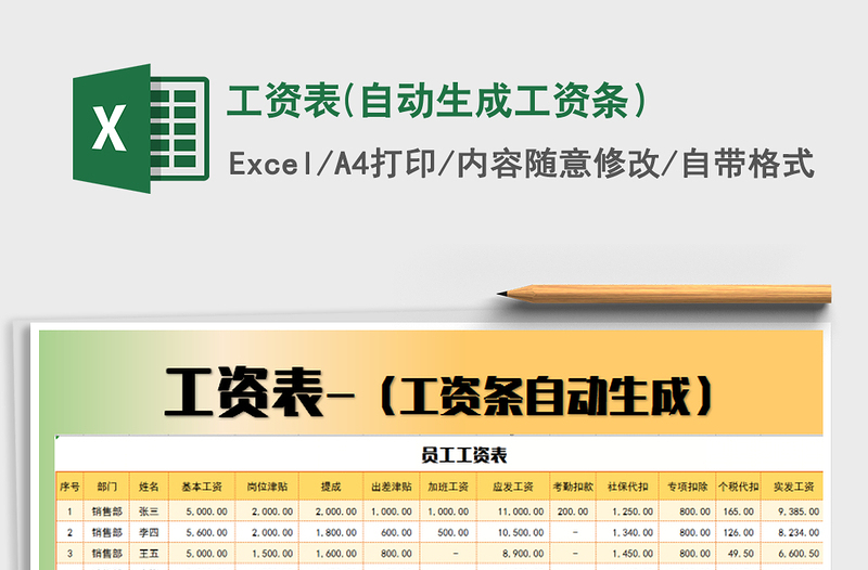 2021年工資表(自動生成工資條）