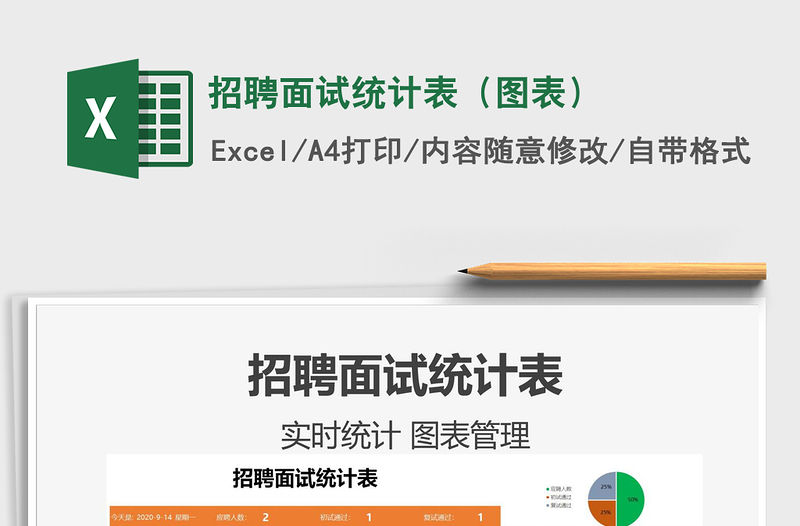 2021年招聘面試統計表（圖表）