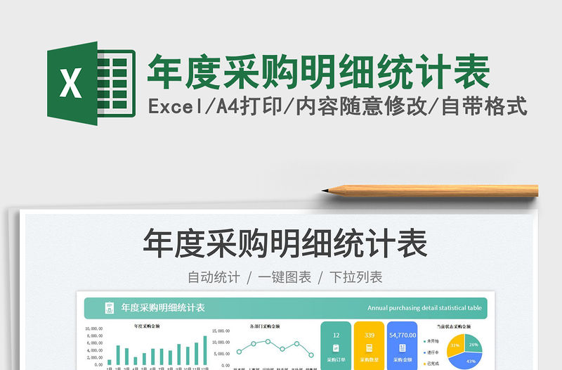 2023年度采購明細統(tǒng)計表免費下載