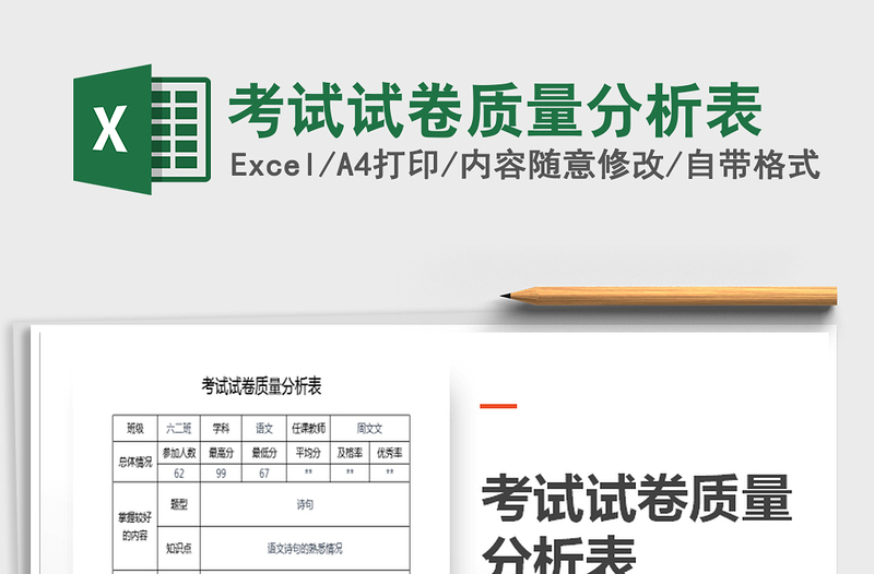 2021年考试试卷质量分析表