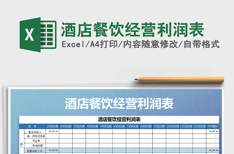 2021年酒店餐飲經營利潤表