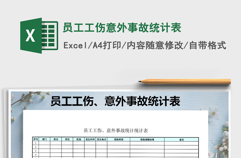 2021年員工工傷意外事故統計表