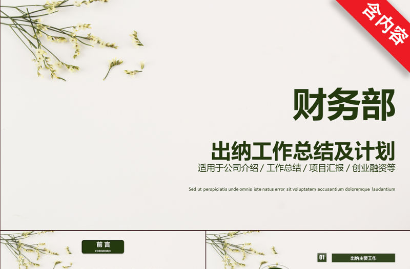 清新財務部出納工作總結及計劃