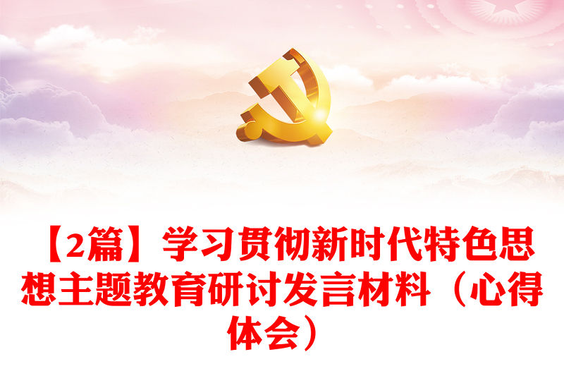 【2篇】學習貫徹新時代特色思想主題教育研討發言材料（心得體會）