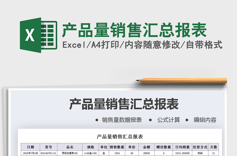 2021年產(chǎn)品量銷售匯總報表
