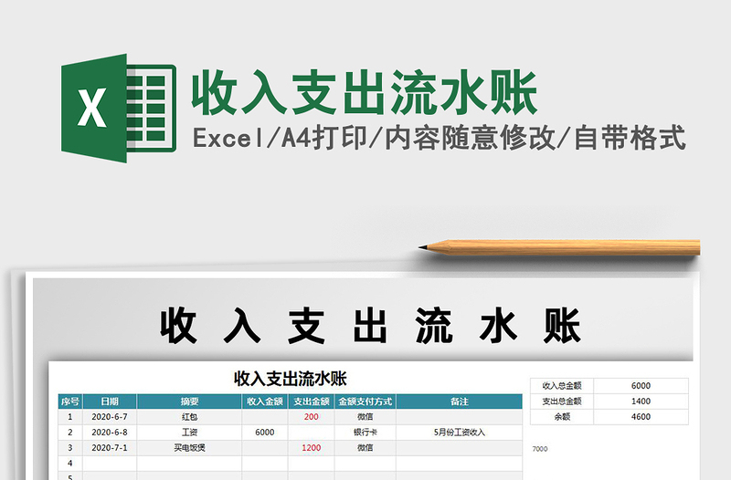 2021年收入支出流水賬