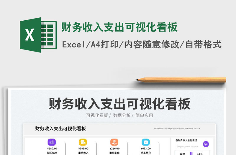 財務(wù)收入支出可視化看板