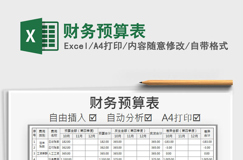 2021年財務(wù)預(yù)算表