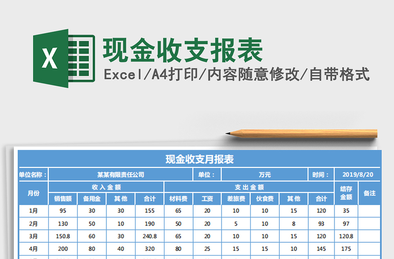 2021年现金收支报表