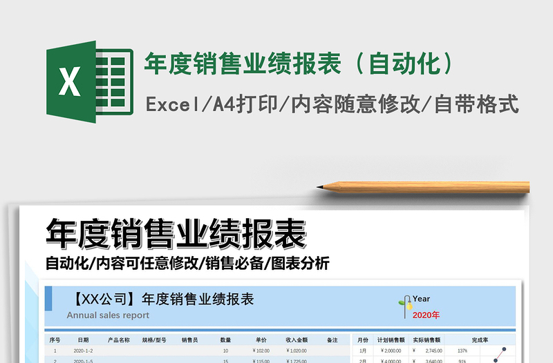 2021年年度銷售業(yè)績報表(自動化)