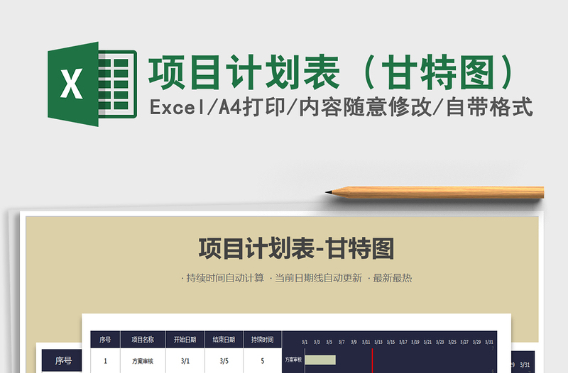 2021年項目計劃表(甘特圖)