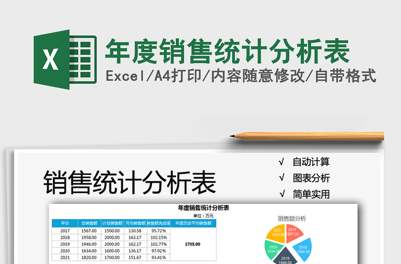 2021年年度銷售統(tǒng)計(jì)分析表