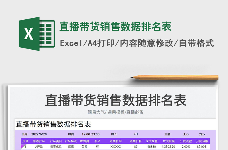 2023直播帶貨銷售數(shù)據(jù)排名表免費(fèi)下載