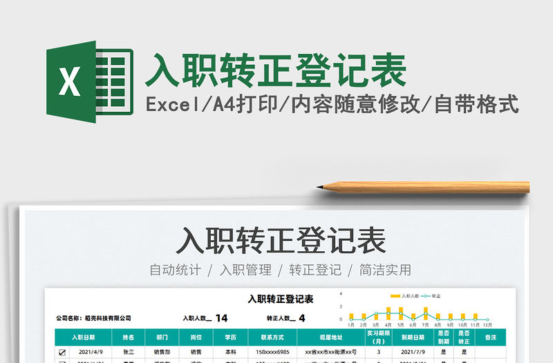 2022入職轉(zhuǎn)正登記表免費(fèi)下載