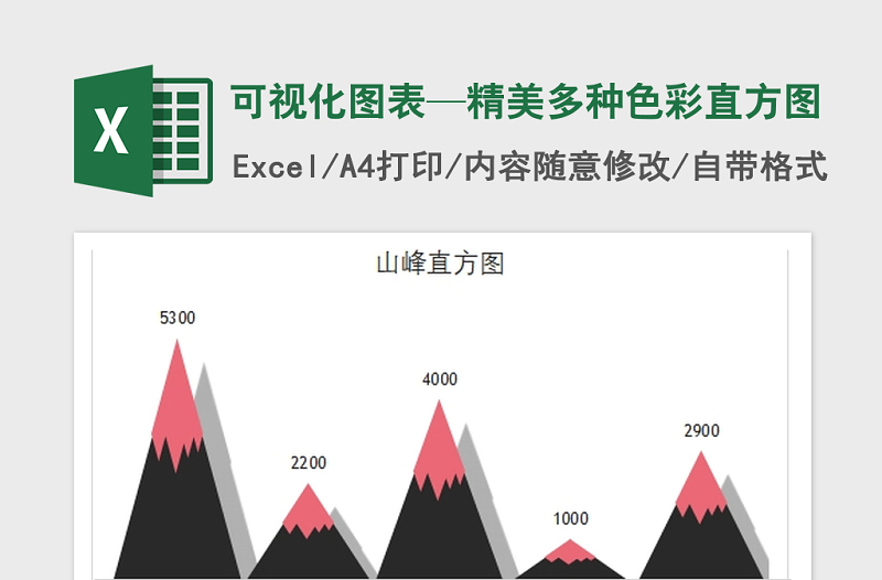 2022年可視化圖表—精美多種色彩直方圖免費(fèi)下載