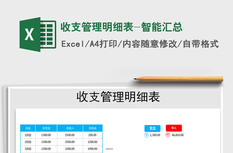 2021年收支管理明細(xì)表-智能匯總