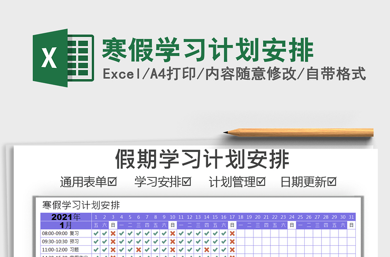 2021年寒假学习计划安排