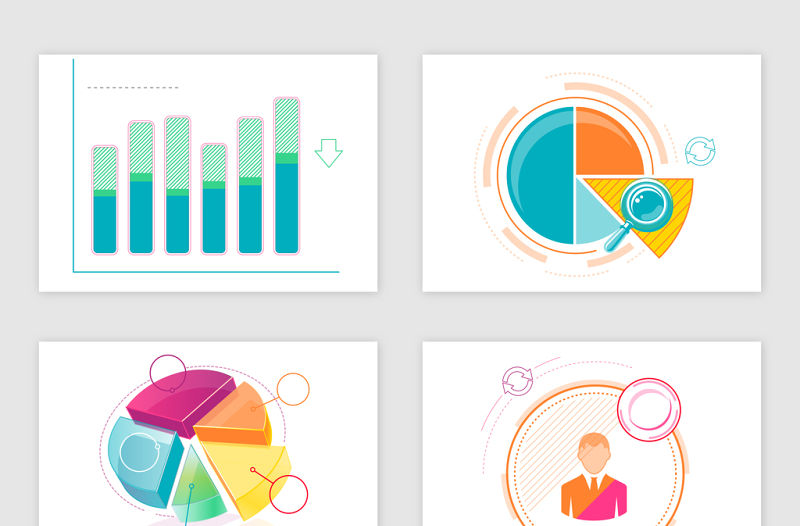 商務(wù)辦公數(shù)據(jù)分析圖表ppt素材
