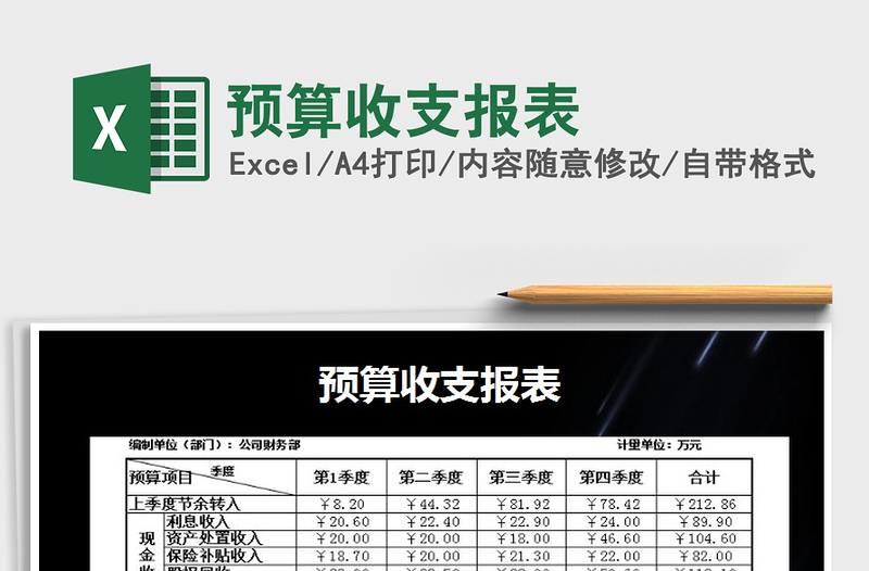 2021年預(yù)算收支報表