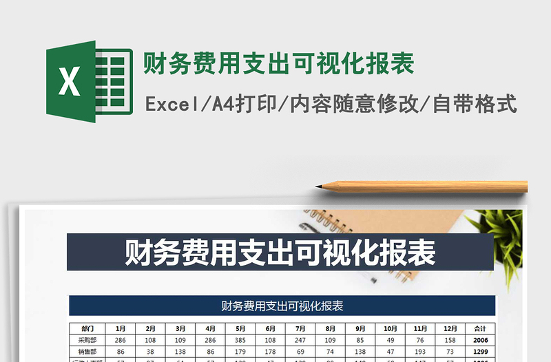 2021年財務(wù)費用支出可視化報表