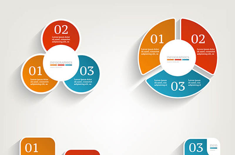 商務(wù)信息圖表矢量素材