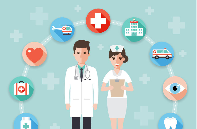 PPT素材商務背景醫療信息圖標救護車