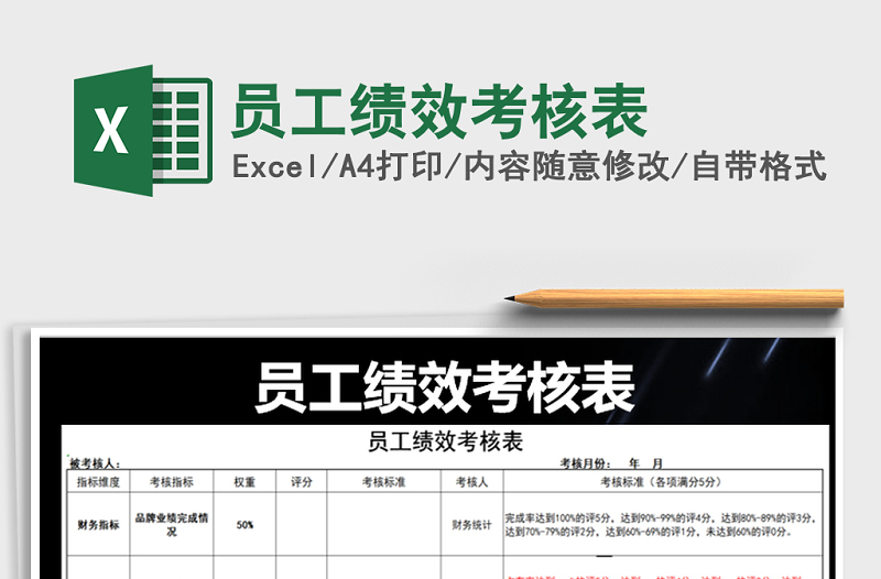 2021年員工績(jī)效考核表