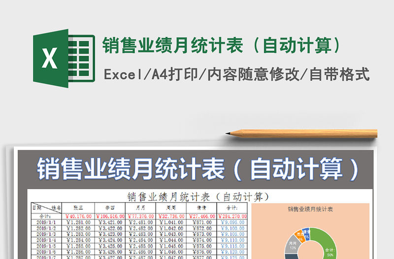 2021年銷售業績月統計表（自動計算）